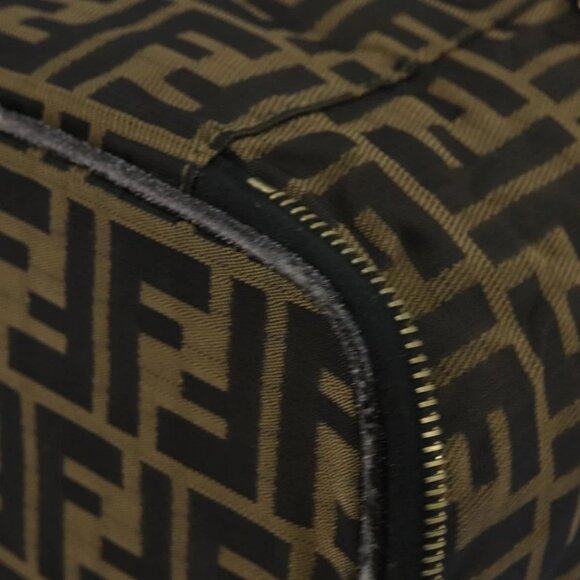 FENDI Vanity Pouch Black Brown Auth 141707 - Picture 4 of 16